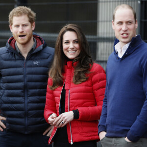 Le prince William, duc de Cambridge, Catherine Kate Middleton, duchesse de Cambridge et le prince Harry participent au "2017 Money London Marathon Training Day" au parc olympique Reine Elizabeth à Londres, 2017