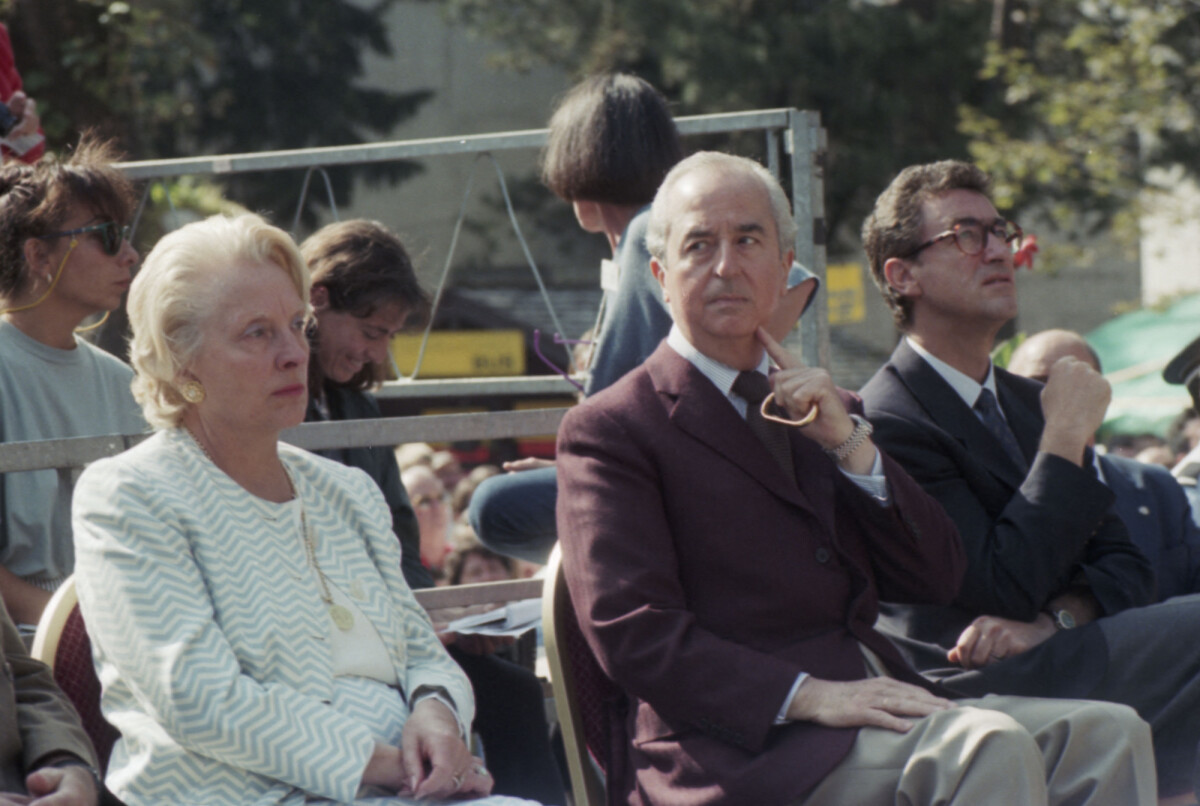 Photo Archives Edouard Balladur et sa femme MarieJosèphe Delacour