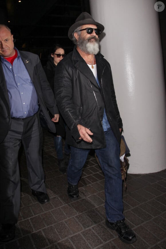 Mel Gibson à l'aéroport de LAX à Los Angeles, le 29 novembre 2016.