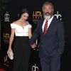 Rosalind Ross enceinte et son compagnon Mel Gibson à la 20ème soirée annuelle Hollywood Film Awards à l'hôtel Beverly Hilton dans le quartier de Beverly Hills à Los Angeles, Californie, Etats-Unis, le 6 novembre 2016.