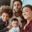 Rachel Legrain-Trapani avec Valentin Léonard et ses fils Gianni et Andrea, le 31 août 2020