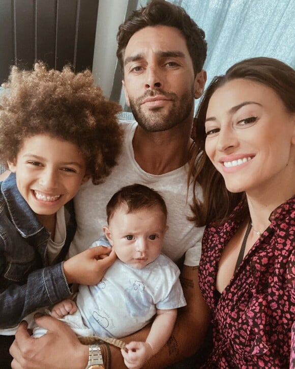 Rachel Legrain-Trapani avec Valentin Léonard et ses fils Gianni et Andrea, le 31 août 2020