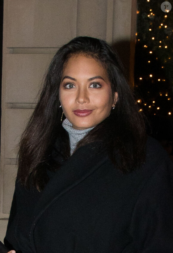 Vaimalama Chaves (Miss France 2019) - La Miss France 2020 quitte l'hôtel Royal Monceau à Paris en décembre 2019.