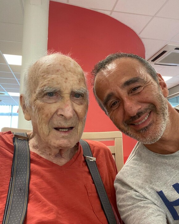 Elie Semoun et son père Paul sur Instagram, 2020.