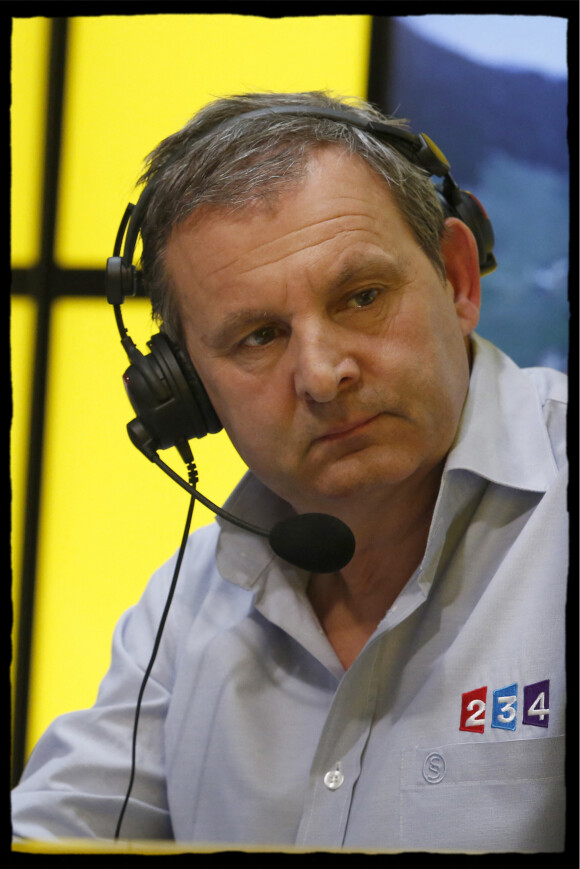 Thierry Adam, journaliste sportif français travaillant pour France Télévisions, le 27 mars 2014.