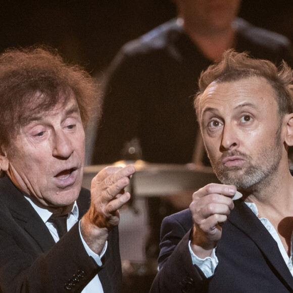 Alain Souchon (Album de l'année "Ames Fifties") et son fils Pierre Souchon - 35e cérémonie des Victoires de la musique à la Seine musicale de Boulogne-Billancourt, le 14 février 2020. © Cyril Moreau/Bestimage
