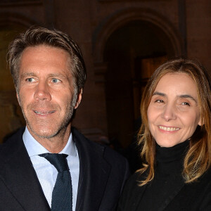 Le prince Emmanuel-Philibert de Savoie et sa femmme Clotilde Courau lors de la cérémonie d'installation de F.Mitterrand à l'académie des Beaux-Arts à Paris, France, le 6 février 2020. © Veeren/Bestimage