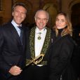 Frédéric Mitterrand, le prince Emmanuel-Philibert de Savoie et sa femmme Clotilde Courau lors de la cérémonie d'installation de F.Mitterrand à l'académie des Beaux-Arts à Paris, France, le 6 février 2020. © Veeren/Bestimage