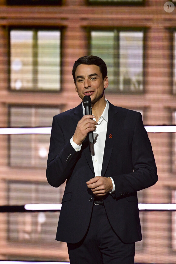 Julian Bugier - Enregistrement de l'émission "Les 40 ans de Starmania" les stars chantent pour le Sidaction au Palais des Congrès à Paris, le 29 mars 2019. © Pierre Perusseau/Bestimage