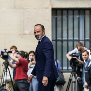 Passation de pouvoir à Matignon entre Edouard Philippe et Jean Castex, nouveau Premier ministre. Paris, le 3 juillet 2020. © Stéphane Lemouton / Bestimage 