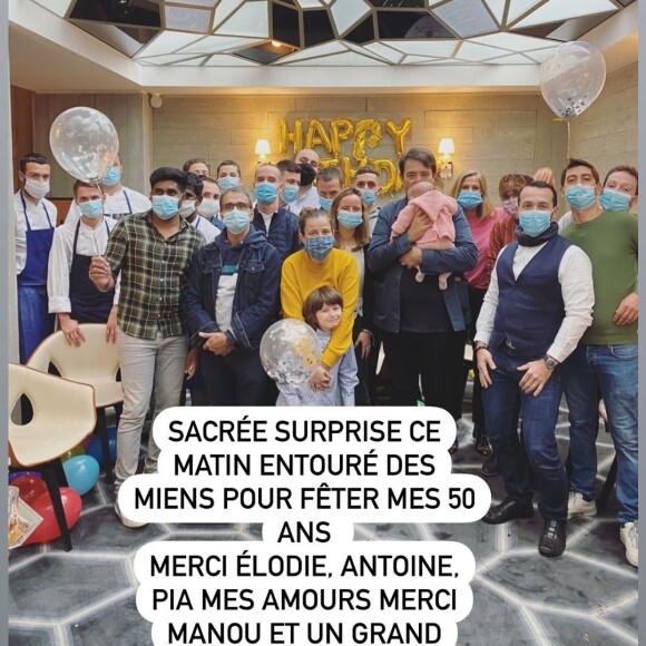 Jean-François Piège a fêté ses 50 ans en famille, à Paris, sur Instagram le 25 septembre 2020.