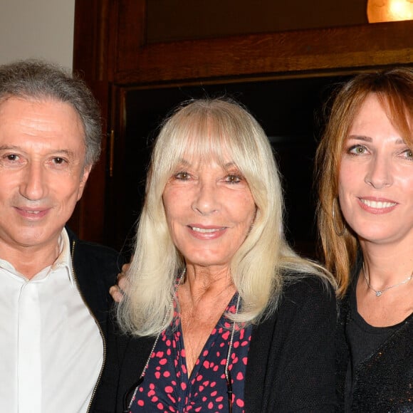 Semi-exclusif - Michel Drucker avec sa femme Dany Saval et sa fille Stéphanie (Stéfanie) Jarre - Inauguration du théâtre de la Tour Eiffel à Paris le 16 octobre 2017. © Coadic Guirec/Bestimage 