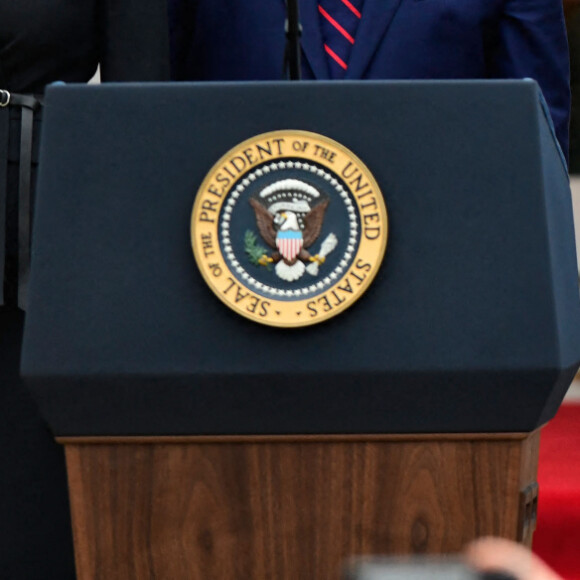 Donald Trump nomme la juge Amy Coney Barrett à la Cour suprême à La Maison Blanche à Washington, DC. La première dame Melania Trump est présente. Le 26 septembre 2020