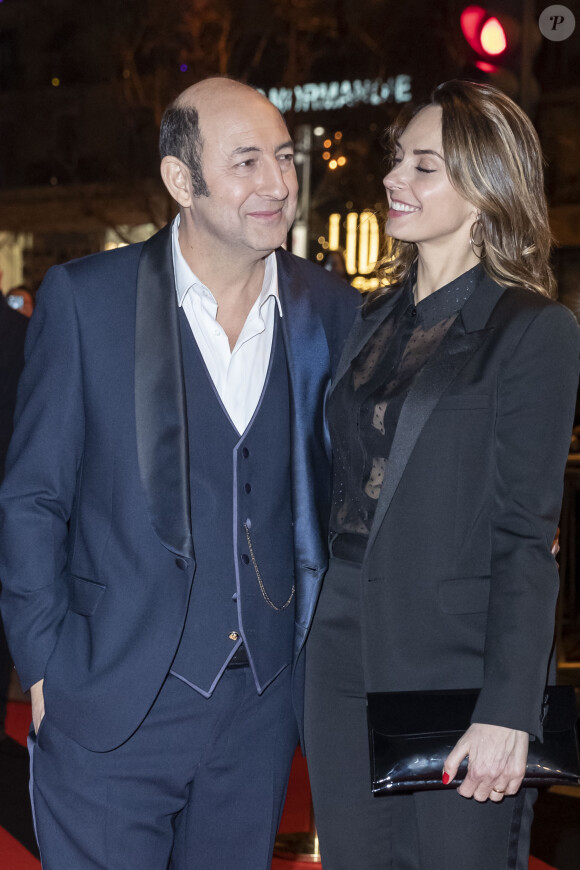 Kad Merad et sa compagne Julia Vignali - Arrivées au dîner de la 44ème cérémonie des César au Fouquet's à Paris. Le 22 février 2019 © Borde-Jacovides / Bestimage