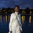 Karidja Touré assiste au défilé AMI, collection prêt-à-porter printemps-été 2021 sur le pont de Sully à Paris. Le 3 octobre 2020 © Olivier Borde / Bestimage