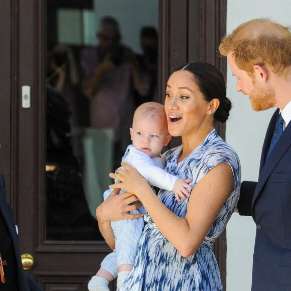 Le prince Harry, duc de Sussex, et Meghan Markle, duchesse de Sussex, avec leur fils Archie ont rencontré l'archevêque Desmond Tutu et sa femme à Cape Town, Afrique du Sud. Le 25 septembre 2019