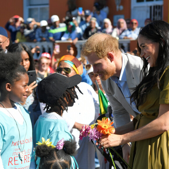 Le prince Harry, duc de Sussex, et Meghan Markle, duchesse de Sussex, en visite à Bo Kaap à Cape Town, Afrique du Sud. Le 24 septembre 2019