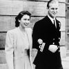 La reine Elizabeth et le prince Philip à Londres juste avant leur mariage, en 1947.