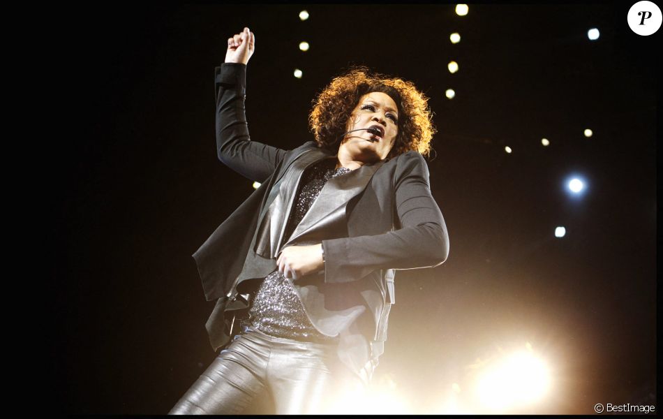  Whitney Houston en concert à la Globe Arena de Stockholm. 
