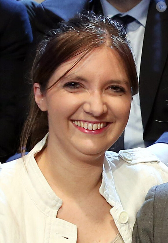 Aurore Bergé sur le plateau du ''Grand Débat'' des 11 candidats à l'élection présidentielle organisé par les chaînes de télévision BFM TV et CNews, à La Plaine-Saint-Denis, banlieue parisienne, France, le 4 avril 2017. © Dominique Jacovides/Bestimage 