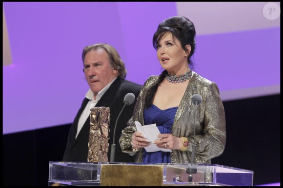 Gérard Depardieu et Isabelle Adjani - 35e cérémonie des César au théâtre du Châtelet.