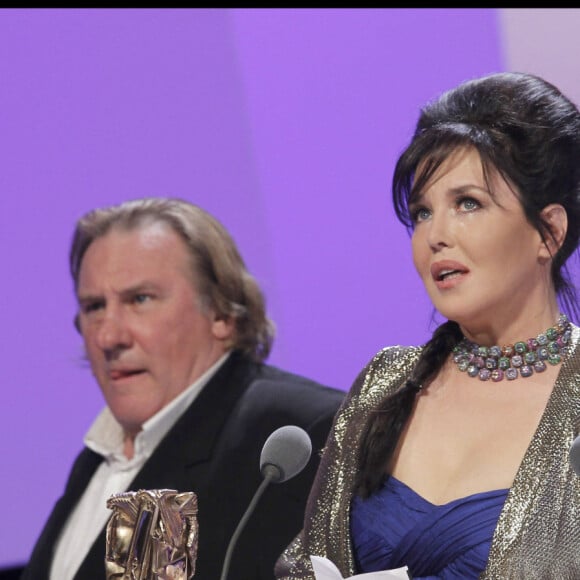 Gérard Depardieu et Isabelle Adjani - 35e cérémonie des César au théâtre du Châtelet.