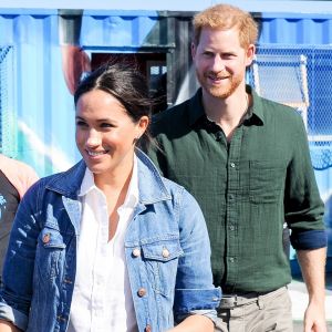 Le prince Harry, duc de Sussex, et Meghan Markle, duchesse de Sussex rencontrent les membres de "Waves for Change" au Cap lors de leur 2ème journée en Afrique du Sud.