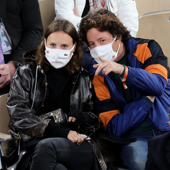 Jean Imbert et une amie assistent à la finale simple homme des internationaux de tennis de Roland Garros, opposant Rafael Nadal à Novak Djokovic. Paris, le 11 octobre 2020. © Dominique Jacovides / Bestimage