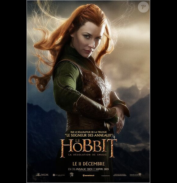 Affiche du Hobbit - La Désolation de Smaug, en salles le 11 décembre 2013 avec Evangeline Lilly