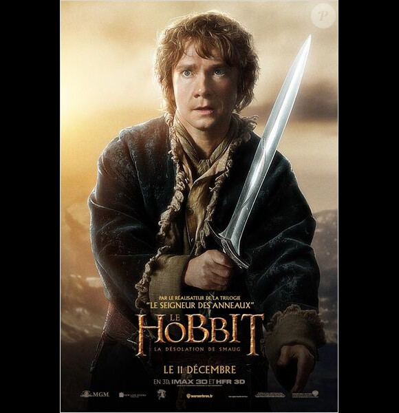 Affiche du Hobbit - La Désolation de Smaug, en salles le 11 décembre 2013 avec Martin Freeman
