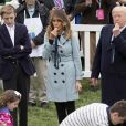 Barron Trump, Donald Trump et sa femme Melania - Le président des Etats-Unis en famille à la Maison Blanche pour les célébrations de Pâques à Washington. Le 2 avril 2018   