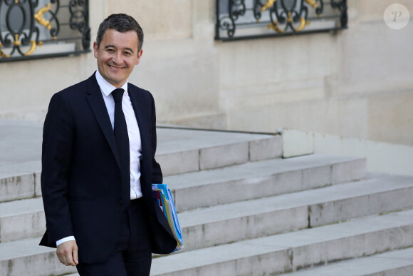 Gérald Darmanin, ministre de l'action et des comptes publics - Sortie du conseil des ministres, cour de l'Elysée, Paris, le 1er avril 2019. ©Stéphane Lemouton / Bestimage
