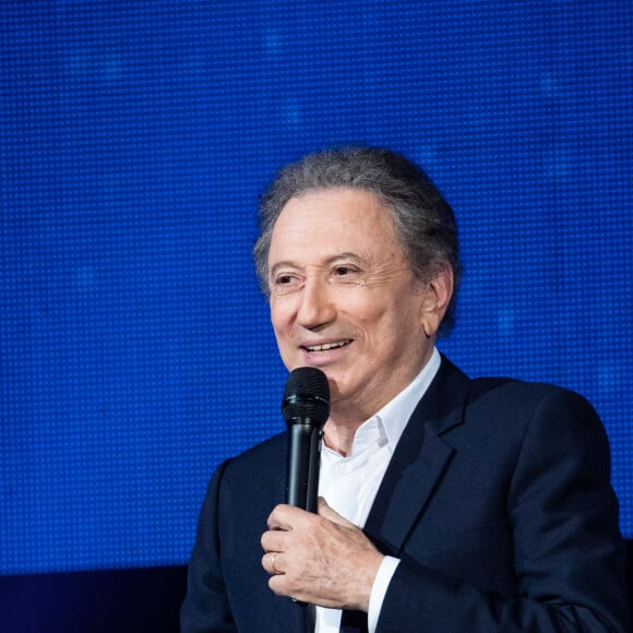 Exclusif - Michel Drucker - Enregistrement de l'émission "Le grand show de l'humour - Les 50 comiques préférés des français 2020" au Palais des Sports de Paris, qui sera diffusée le 22 février sur France 2. Le 10 février 2020 © Cyril Moreau / Bestimage