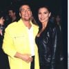 Jean-Claude Van Damme et Darcy Lapier à la première de Liar, Liar à Los Angeles