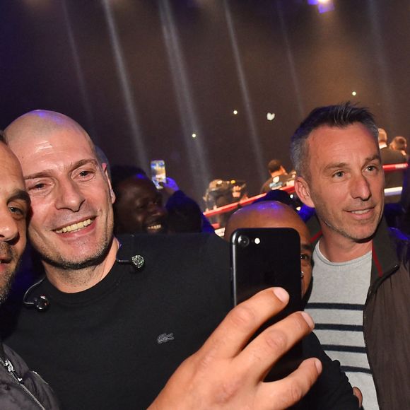 Exclusif - Le groupe marseillais IAM (Shurik'n et Akhenaton) lors du gala de boxe organisé par Univent Production au Palais des Sports de Marseille le 24 mars 2018. © Bruno Bebert/Bestimage