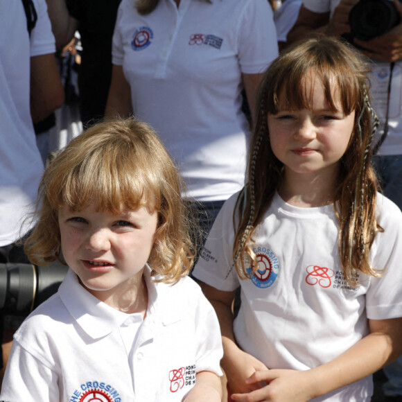 La princesse Gabriella de Monaco, comtesse de Carladès - La famille princière de Monaco à l'arrivée de la 3ème édition de la course "The Crossing : Calvi-Monaco Water Bike Challenge". Ce défi caritatif organisé par la Fondation Princesse Charlène se déroule les 12 et 13 septembre. Deux équipes de quatre athlètes, parmi lesquels la Princesse et son frère Gareth Wittstock, secrétaire général de la fondation, vont se relayer en water bike durant 24h pour relier les 180km qui séparent Calvi de Monaco. Monaco, le 13 septembre 2020. © Claudia Albuquerque/Bestimage