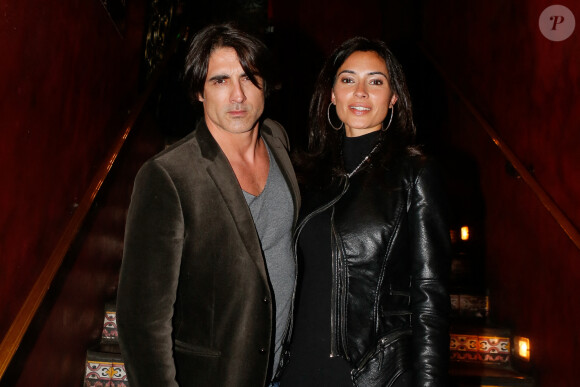Grégory Basso et sa compagne Ornella - Soirée de lancement officielle du magazine Aestus "Fleurs de Rébellion" au Buddha-Bar à Paris, le 24 février 2015.