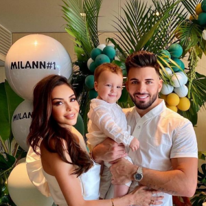 Nabilla et Thomas Vergara avec leur fils Milann (1 an) sur Instagram