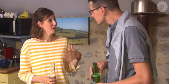 Laura de "L'amour est dans le pré 2020" avec ses prétendants Jean-Eudes et Benoit dans l'épisode du 2 novembre, sur M6