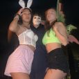 Jade Hallyday a fêté Halloween avec des amis dans le Gers, le 31 octobre 2020. Elle était déguisée en lapine.