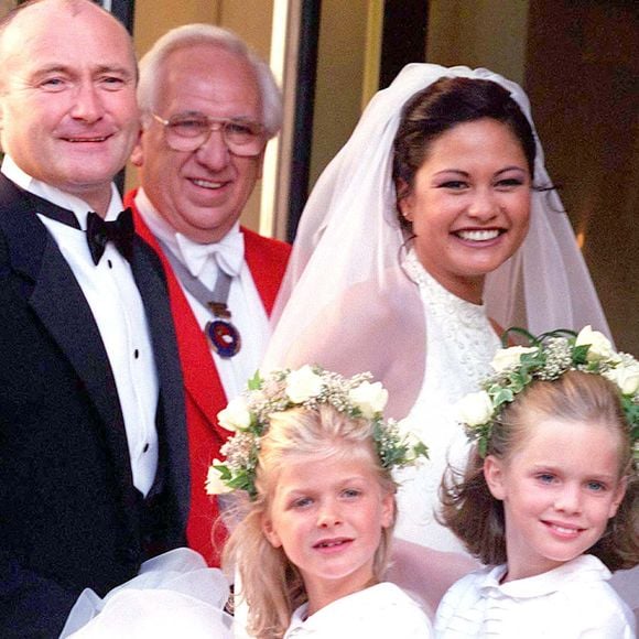 Mariage de Phil Collins et d'Orianne Cevey à l'hôtel Beau-Rivage de Lausanne, en Suisse.