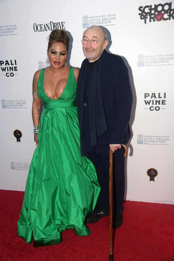 Phil Collins et sa femme Orianne au photocall du 4e gala de la fondation Little Dreams à Miami.