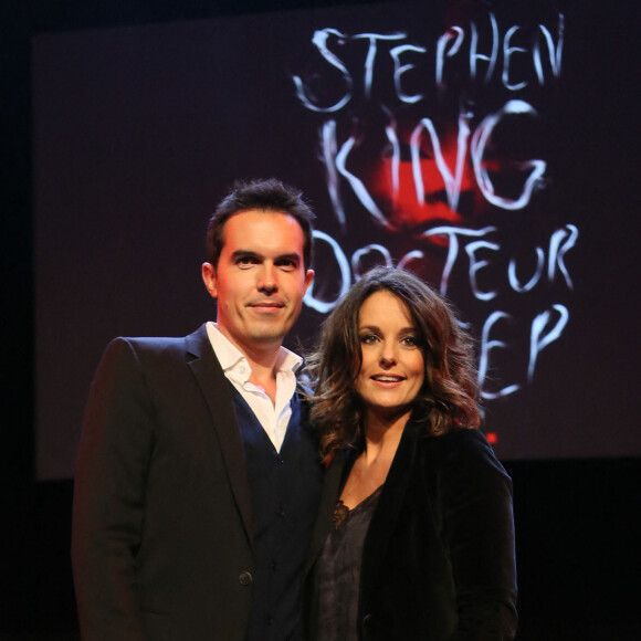 Maxime Chattam et sa femme Faustine Bollaert - Paris, le 16 11 2013 - Débat avec Stephen King au Grand Rex