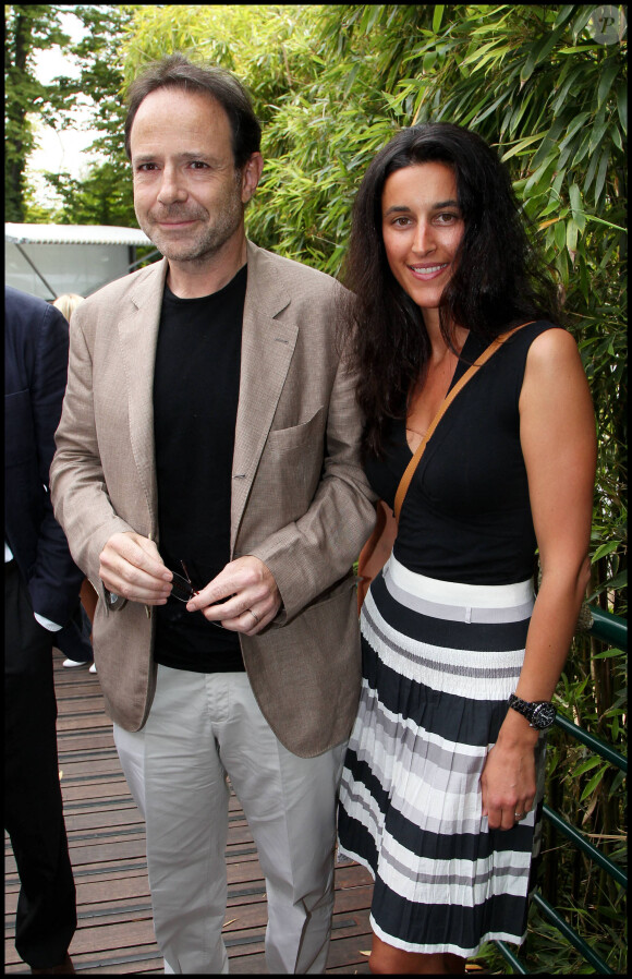 Pauline Lévêque et son homme Marc - People à la quinzième journée des Internationaux de Roland Garros.