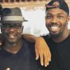 Lilian Thuram avec ses deux fils Marcus et Khéphren Thuram.