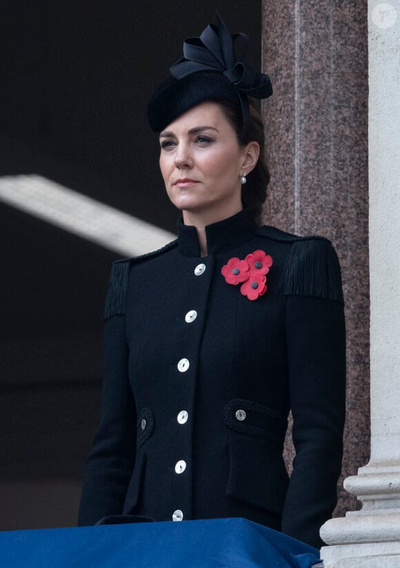 Catherine Kate Middleton, duchesse de Cambridge lors de la cérémonie de la journée du souvenir (Remembrance Day) à Londres.