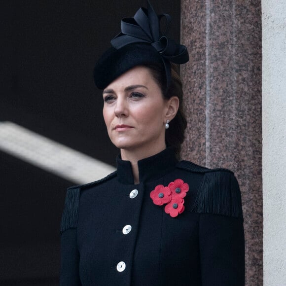 Catherine Kate Middleton, duchesse de Cambridge lors de la cérémonie de la journée du souvenir (Remembrance Day) à Londres.