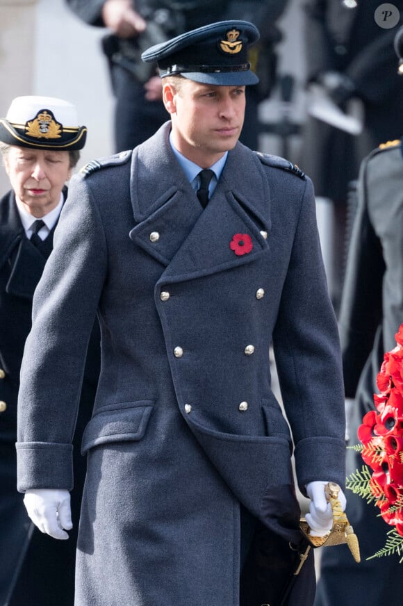 Le prince William, duc de Cambridge lors de la cérémonie de la journée du souvenir (Remembrance Day) à Londres le 8 novembre 2020.