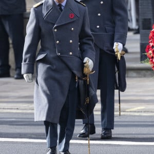 Le prince Charles, prince de Galles, le prince William, duc de Cambridge lors de la cérémonie de la journée du souvenir (Remembrance Day) à Londres le 8 novembre 2020.