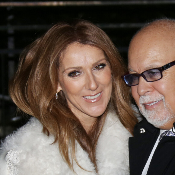 Celine Dion et son mari Rene Angelil arrivent à l'enregistrement de l'émission "Vivement dimanche" au studio Gabriel à Paris le 13 novembre 2013.